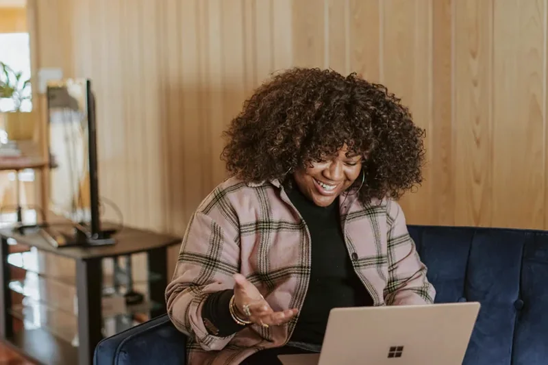 Adult attending an online ADHD consultation